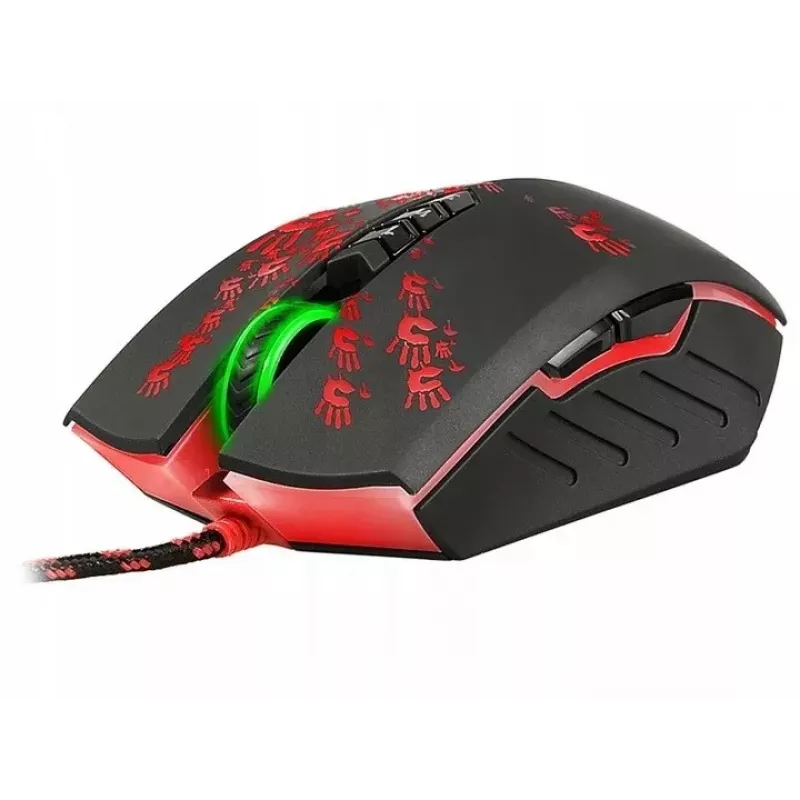 Žaidimų pelė A4Tech BLOODY A60 – optinė, ambidekstrinė, 6200 DPI, USB Type-A, 8 mygtukų, juoda