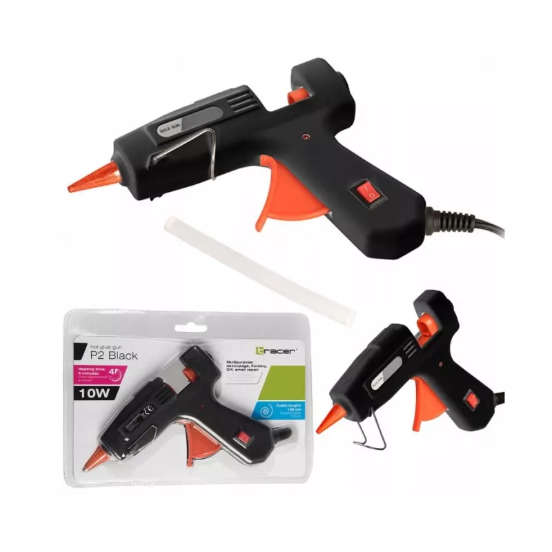 TRACER Pistolet do kleju P2 BLACK – klijų pistoletas