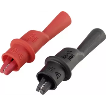 VOLTCRAFT Krokodilklemme Plug 4 mm CAT III 1000 V, CAT IV 600 V juoda, raudona MSK-104 (VC-8083495)
