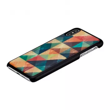 Korpusas iKins iPhone XS Max — mozaikinis raštas, juodas