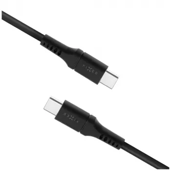USB-C į USB-C laidas FIXED FIXDLS-CC12-BK, 1,2 m, 60 W galia ir duomenys