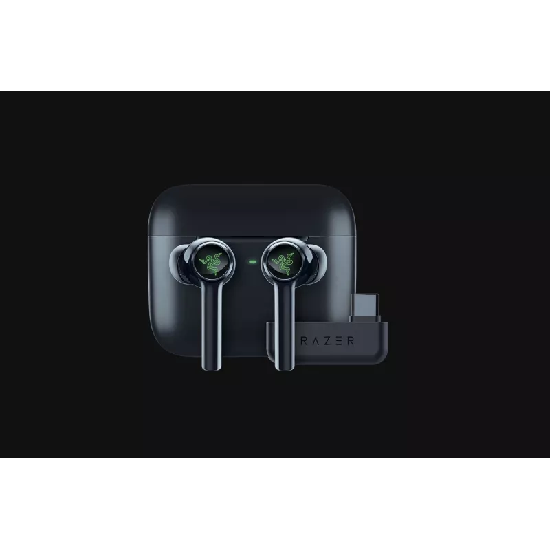 Razer Hammerhead Pro HyperSpeed belaidės ausinės TWS į ausis žaidimams Bluetooth juodos