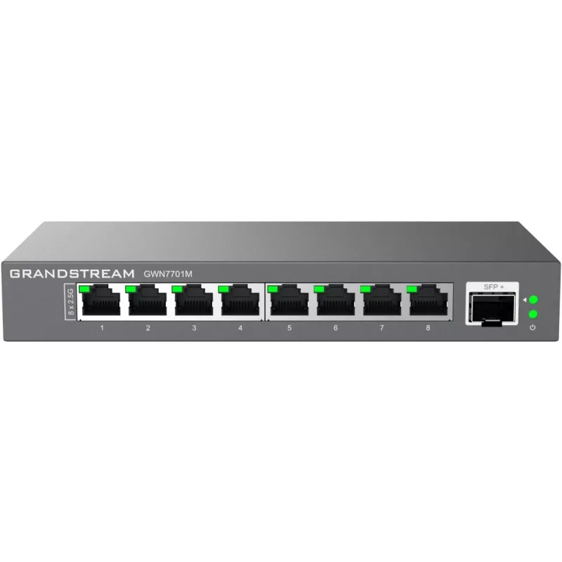 Grandstream Networks GWN7701M tinklo jungiklis (nevaldomas) 2.5G Ethernet (100/1000/2500) Juodas