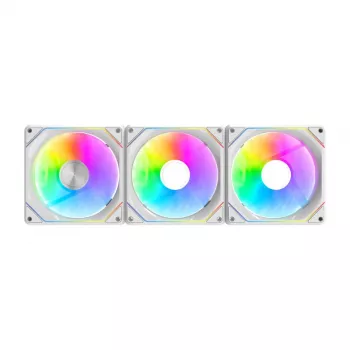 Aušinimo ventiliatoriai Darkflash Gauss G24 3 viename Balti 120 mm
