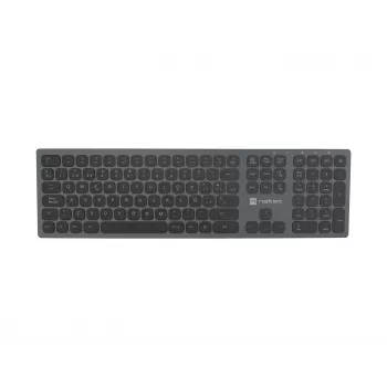 NATEC NKL-1830 belaidė klaviatūra RF / Bluetooth, ispaniškas QWERTY išdėstymas, juoda-pilka