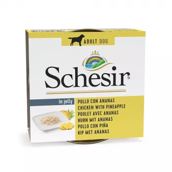 SCHESIR Vištiena su ananasais želėje - šlapias šunų maistas - 150g