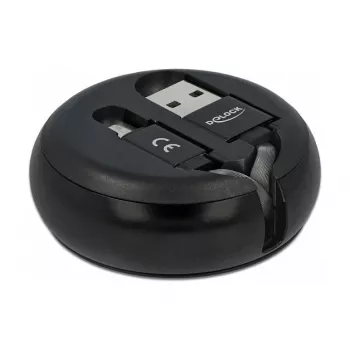 USB 2.0 laidas USB-A į Micro-B DeLOCK 85818 (įtraukiamas, 0,92 m)