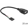 Delock laidas USB Pin Header lizdas > USB 2.0 Type-A lizdas 20 cm (83291)