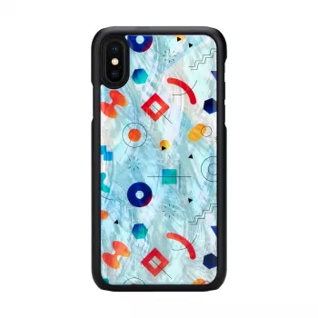 Dėklas iKins iPhone XS / XS Max juodas uolienos raštas, apsauginis užpakalinis dangtelis