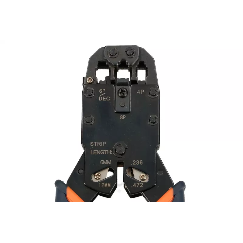 Extralink RJ45 užspaudimo įrankis 4P+6P+8P su reketu, 1 vnt.