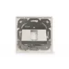 Digitus sieninė plokštelė Keystone moduliams, vokiško tipo, vidurinė plokštelė 50x50 mm, rėmelis 80x80 mm | DN-93811