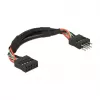 Vidinis USB 2.0 lizdo ilginimo kabelis DeLOCK 0,1 m 2xUSB2.0 10 kontaktų (83872)