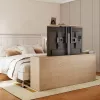 Maclean MC-866T išmanus motorizuotas elektrinis TV keltuvas TUYA mobiliąja programa, grindų montavimo laikiklis, Alexa Google Home, 37''-80'', 60 kg, spinta, VESA (EU kištukas)