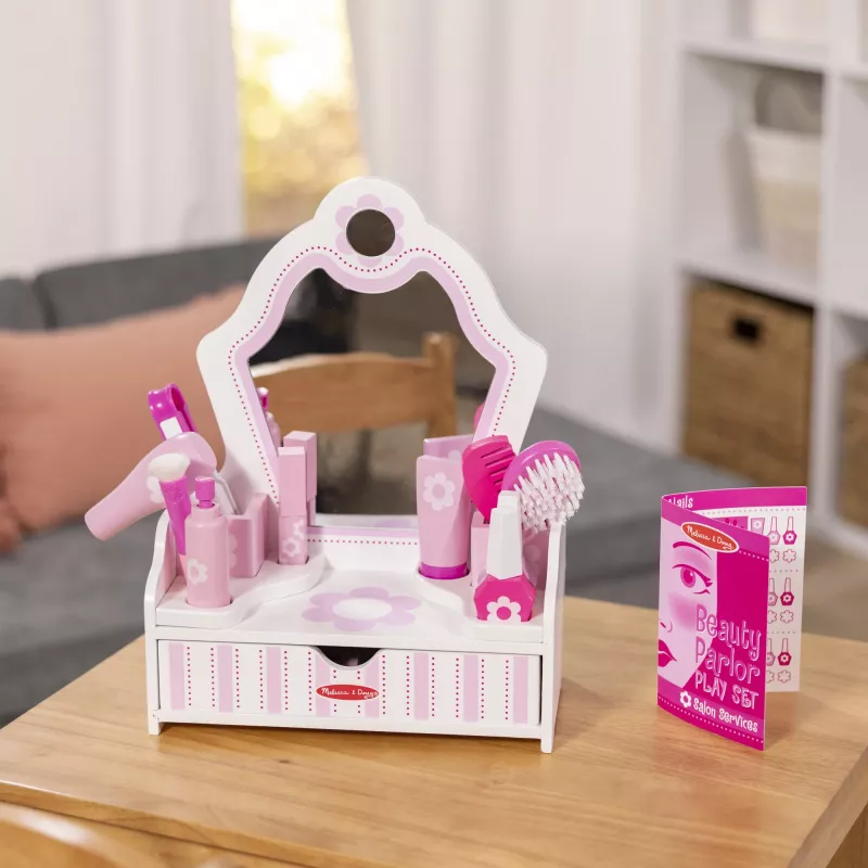 Melissa & Doug grožio salono rinkinys, vaidmenų žaidimas