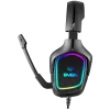 Ausinės žaidimams su mikrofonu SVEN AP-U750MV, juodos (USB, RGB)