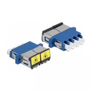 Optiminis skaidulinis jungtuvas DeLOCK 86903 LC Quad moteriškas į LC Quad moterišką vienmodis mėlynas