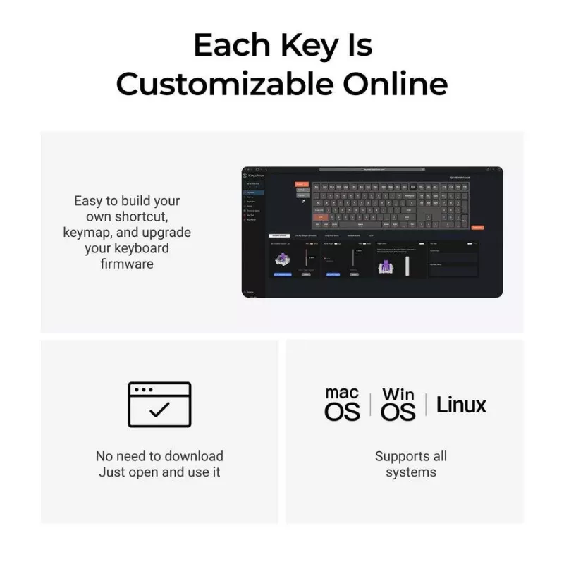 Mechaninė klaviatūra Keychron Q6 HE QMK su Gateron dviejų bėgelių magnetiniais stabilizatoriais