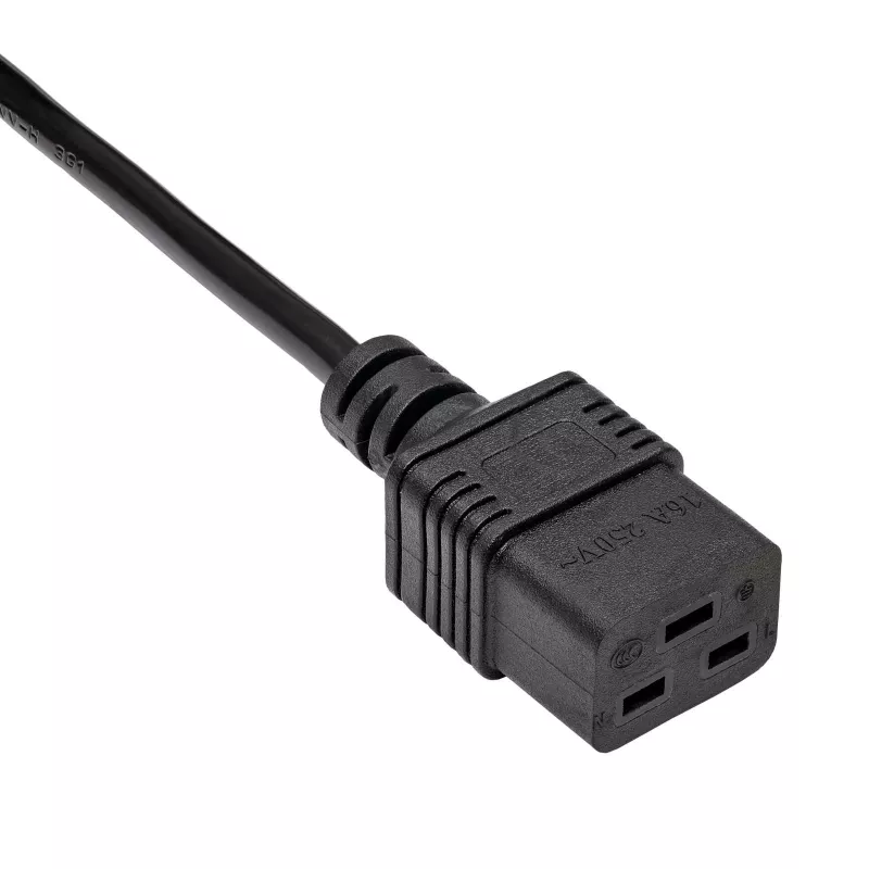 Akyga AK-UP-03 serverio maitinimo kabelio ilgintuvas IEC C20–C19, 1,8 m, juodas