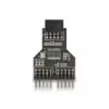 DeLOCK 60045 lyties keitiklis 9 kontaktų USB 2.0 2 x 9 kontaktų šukos juodas