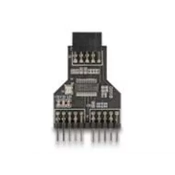 DeLOCK 60045 lyties keitiklis 9 kontaktų USB 2.0 2 x 9 kontaktų šukos juodas
