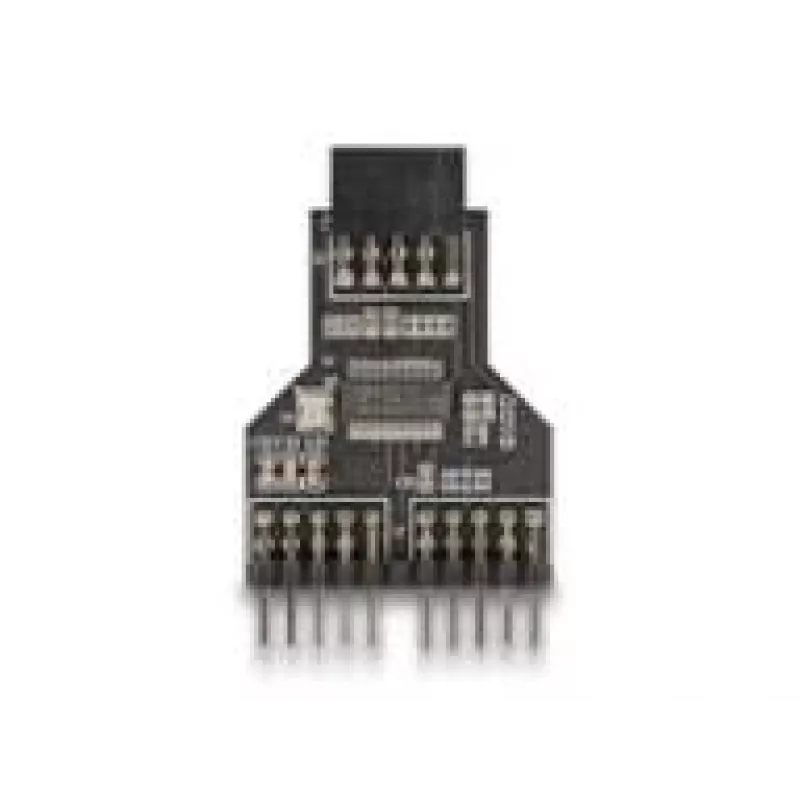 DeLOCK 60045 lyties keitiklis 9 kontaktų USB 2.0 2 x 9 kontaktų šukos juodas