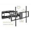 Gembird WM-120 TV laikiklis sieninis 3.05 m (120) juodas