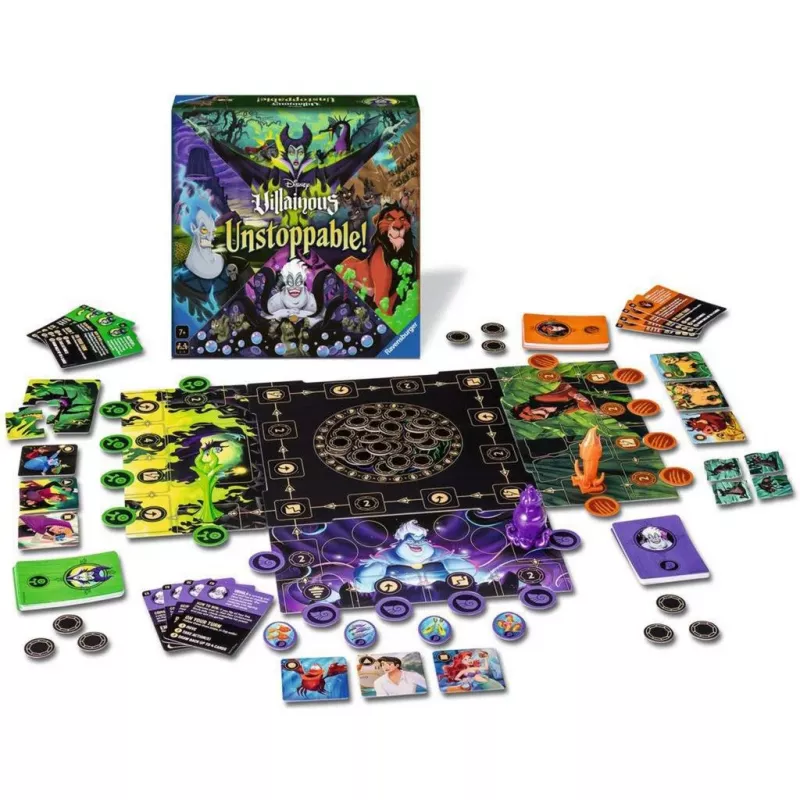 Stalo žaidimas Ravensburger Disney Villainous Unstoppable! – strateginis žaidimas nuo 7 metų