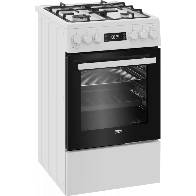 Kombinuota viryklė BEKO FSM51339DWDS 50 cm, balta, energijos klasė A