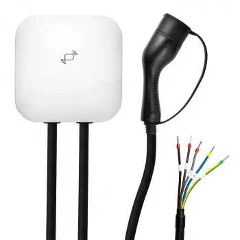 Elektromobilio įkrovimo stotelė Wallbox Akyga AK-EC-21 Type2 3 fazių 16A 11kW 5m