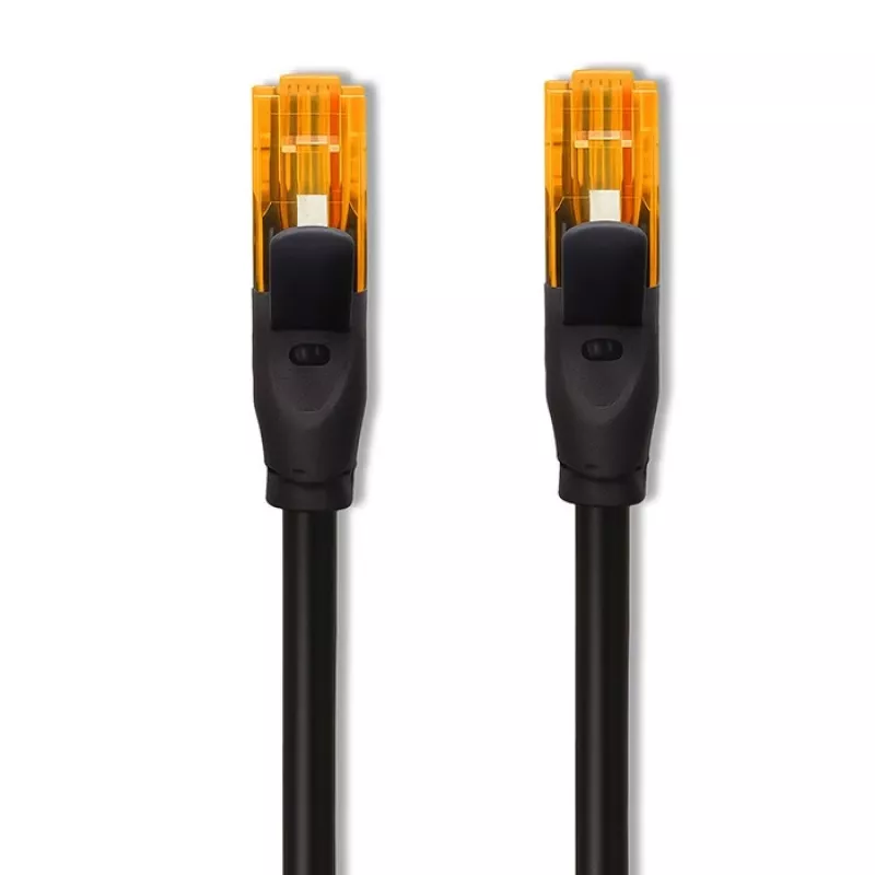 Tinklo jungiamasis laidas UTP Cat6 QOLTEC 25 m, 2×RJ45, juoda