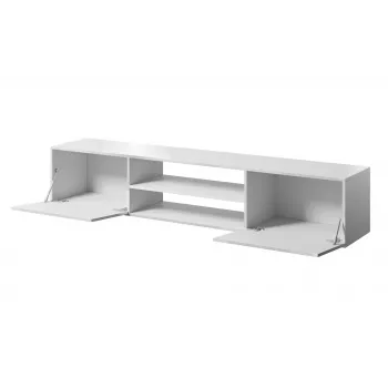 TV spintelė cama meble SLIDE 200K, 200 x 40 x 37 cm, blizganti balta, medžio drožlių plokštės viršus