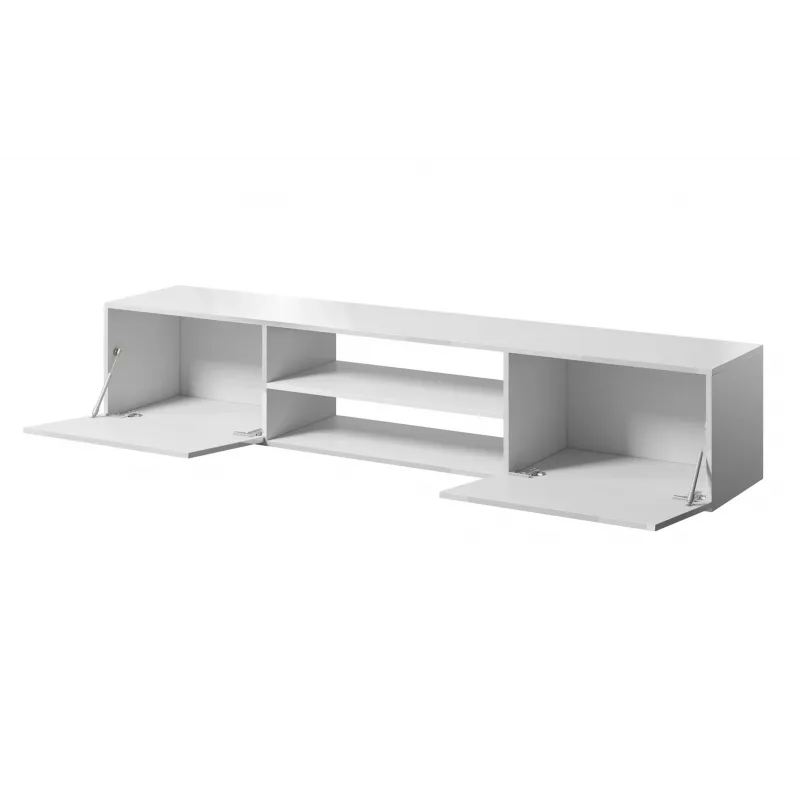 TV spintelė cama meble SLIDE 200K, 200 x 40 x 37 cm, blizganti balta, medžio drožlių plokštės viršus