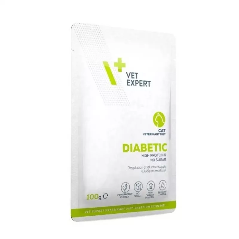 VET EXPERT Veterinary Diet Diabetic Cat šlapias ėdalas katėms 100g
