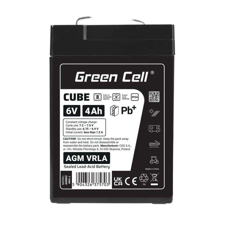 Baterija AGM VRLA 6V 4Ah IP54