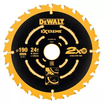Pjūklo diskas medienai DeWALT DT10399-QZ 190 mm 24 dantys