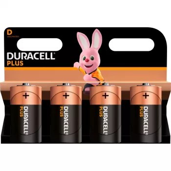 Duracell Plus NEW MN1300 LR20 D dydžio šarminė baterija 1,5 V – 4 vnt. pakuotė