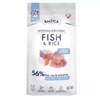 BALTICA Nutraceutic Hypoallergenic Light M Fish with rice - sausi šunų ėdalai su žuvimi ir ryžiais - 3kg