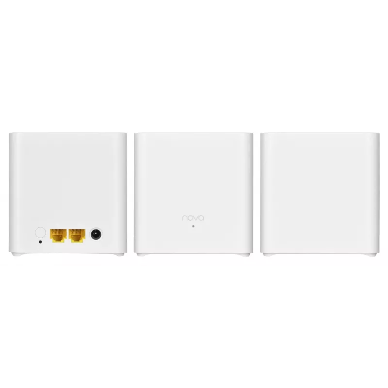 „Mesh“ Wi‑Fi sistema TENDA EX3-3, 3 vnt. rinkinys, dviejų juostų 2,4/5 GHz, Wi‑Fi 6, iki 1201+300 Mbps, 2 vidinės antenos, WPA3