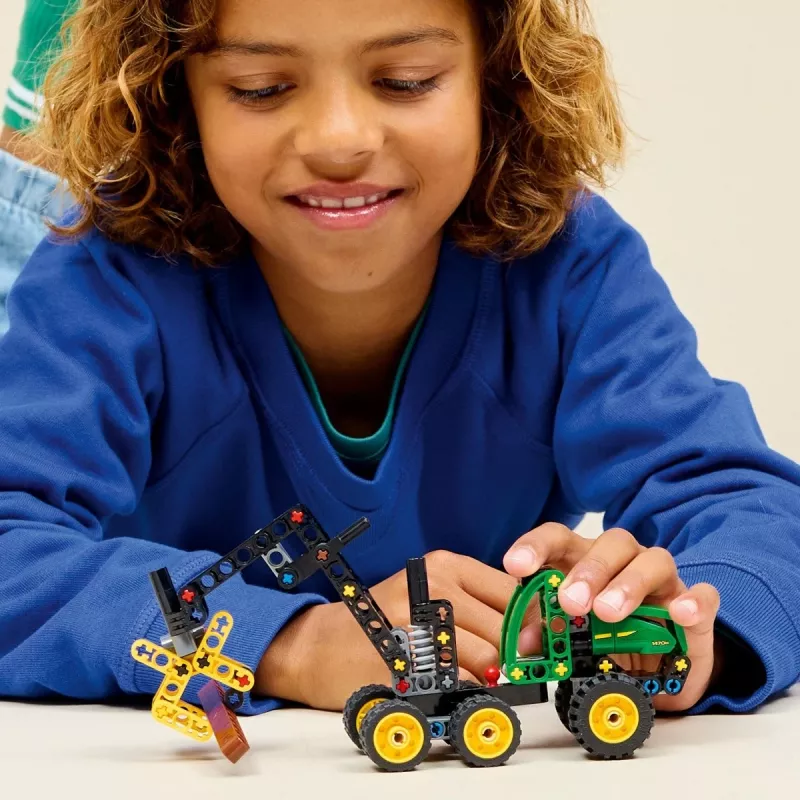 LEGO TECHNIC 42218 John Deere 1470H Ratų miško kombainas