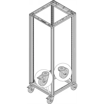 SCHROFF Lenkrollen - LENKROLIŲ RINKINYS 400KG 125D 4X (27230069)