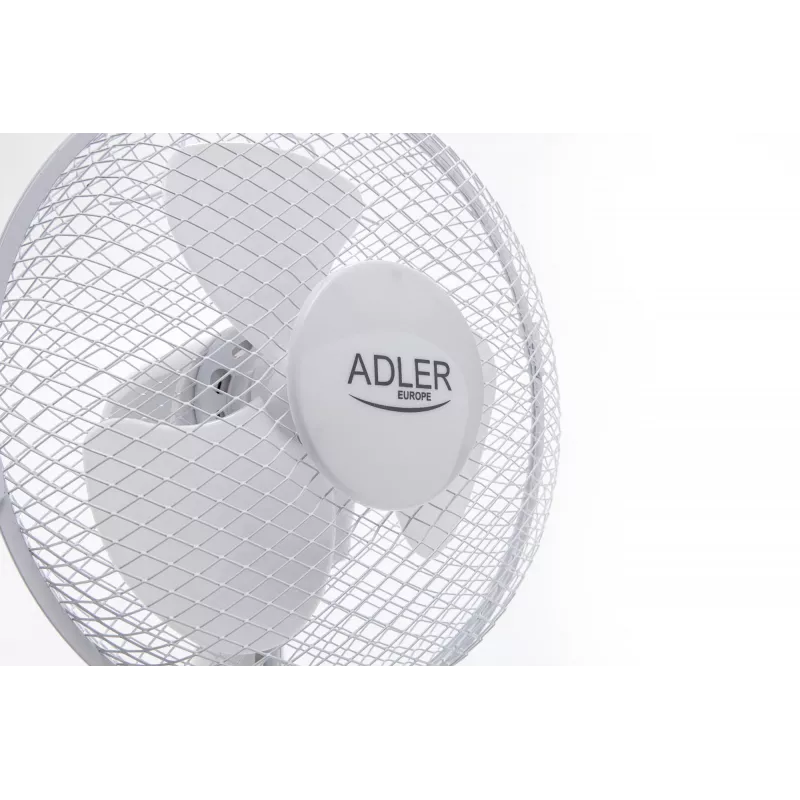 Adler AD 7302 stalinis ventiliatorius baltas 23 cm 2 greičiai su svyravimu 60 W