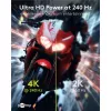 Kabelis DisplayPort Kištukas 90° > DisplayPort Kištukas, 8K / 144Hz (juodas, 2 metrai, 1 kištukas 90° šoninis, 54 Gbit/s, DisplayPort 2.0 / 2.1)
