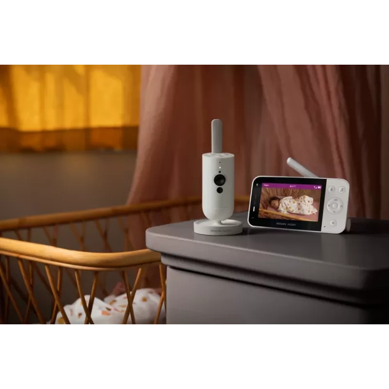 Philips AVENT SCD953/26 belaidis vaizdo kūdikio monitorius 400 m Wi-Fi Pilka, Balta