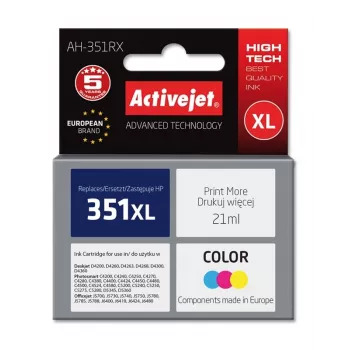 Activejet AH-351RX rašalas (pakeičia HP 351XL CB338EE; Premium; 21 ml; spalvotas)