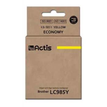 Actis KB-985Y rašalo kasetė (pakaitalas Brother LC985Y; standartinė; 19,5 ml; geltona)
