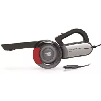 Nešiojamas dulkių siurblys Black & Decker PV1200AV – sausas valymas, 12 V, 0,44 l, 12,5 W, 5 m laidas, pilka/raudona