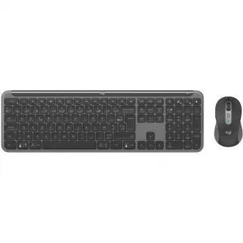Logitech Signature Slim Combo MK950 – belaidis klaviatūros ir pelės rinkinys – pilno dydžio – Bluetooth 5.1 LE – AZERTY – prancūziškas išdėstymas – grafitas (920-012485)
