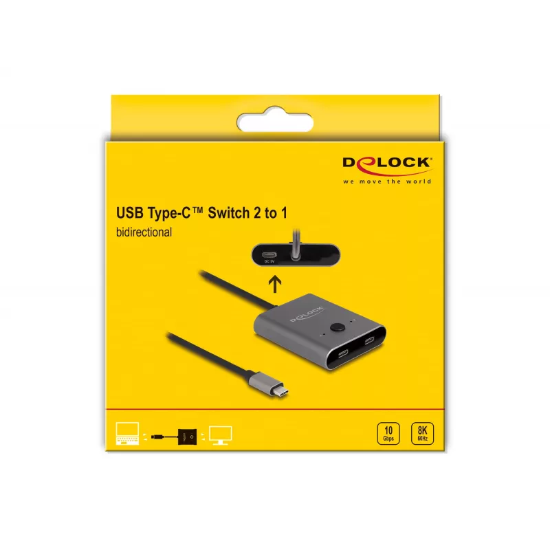 DeLOCK 11500 USB 3.2 Gen 2 Type-C jungiklis 10 Gbit/s 144 Hz
