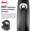 Flexi Black Design M 5 m – ištraukiamas pavadėlis šunims, juodas su žaliais akcentais