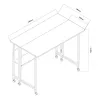 Sulankstomas stalas Maclean, juodas, mobilus 100x58 cm, max. 50 kg, MC-126 B